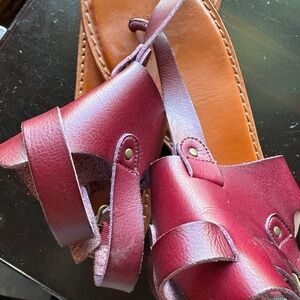 American Eagle Outfitters Burgundy Sandals